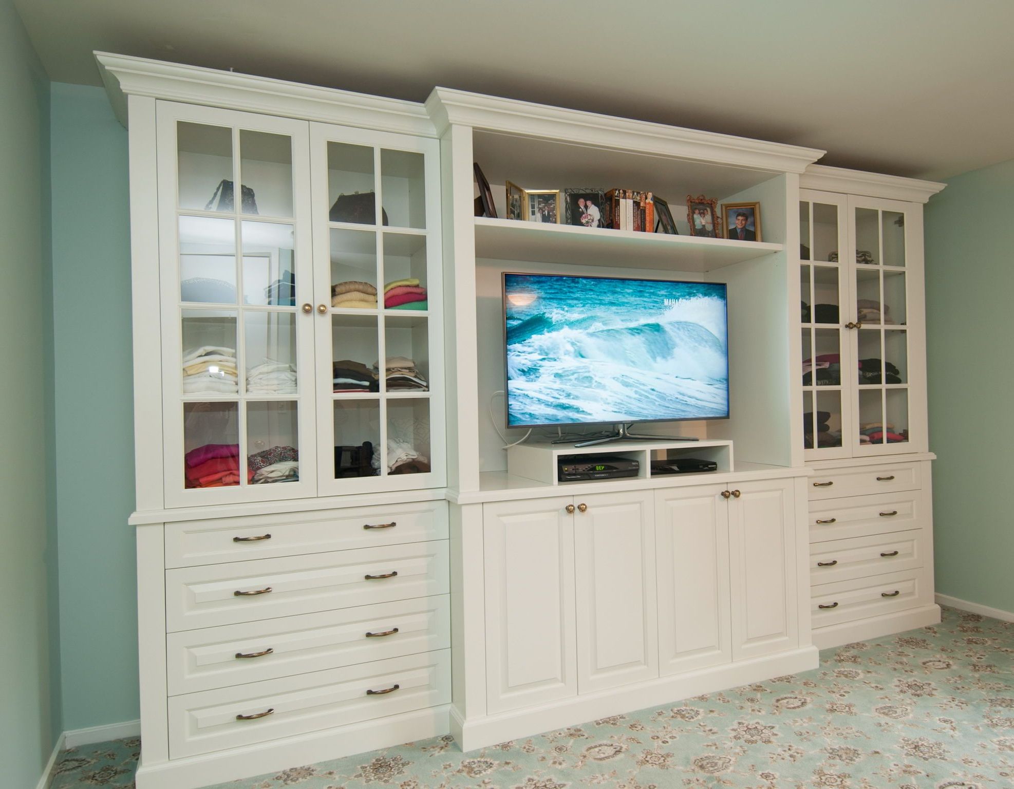 Favorite Dresser And Tv Stands Combination Intended For Tv Stand, Dresser, And Display Shelves Combination Creates Elegant (View 4 of 20)