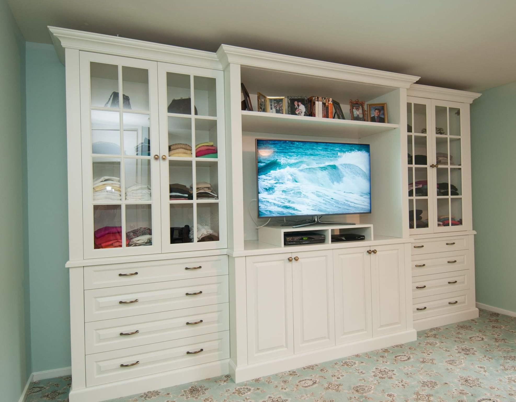 Favorite Dresser And Tv Stands Combination Intended For Tv Stand, Dresser, And Display Shelves Combination Creates Elegant (Photo 4 of 20)