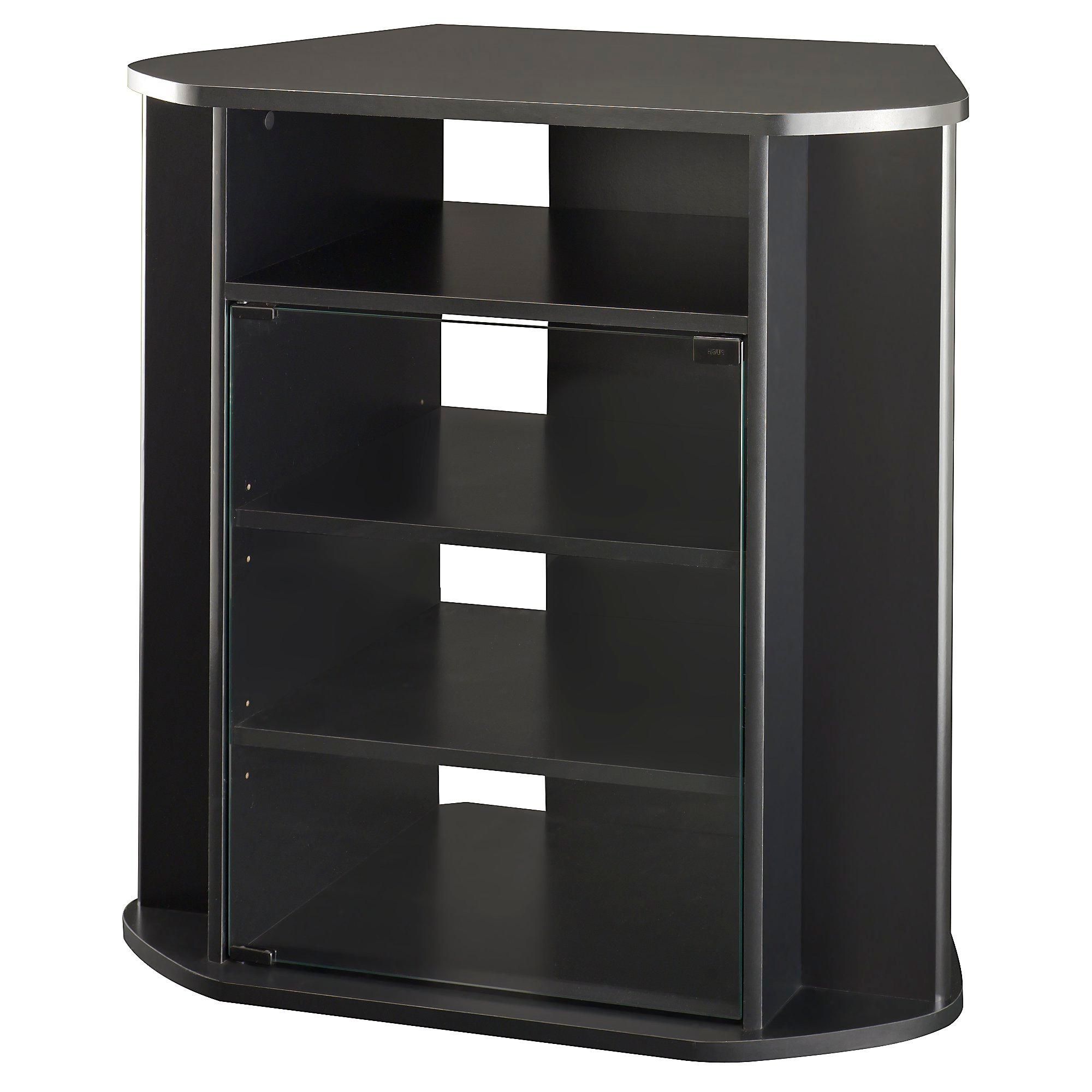 Favorite Very Tall Tv Stands Inside Bush Furniture Visions Tall Corner Tv Stand In Black: Amazon (View 14 of 20)