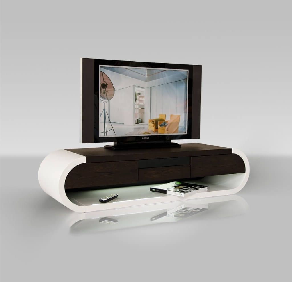 Furniture: Amazing Oval Modern Tv Stands For Flat Screens With Intended For 2018 Modern Style Tv Stands (View 8 of 20)