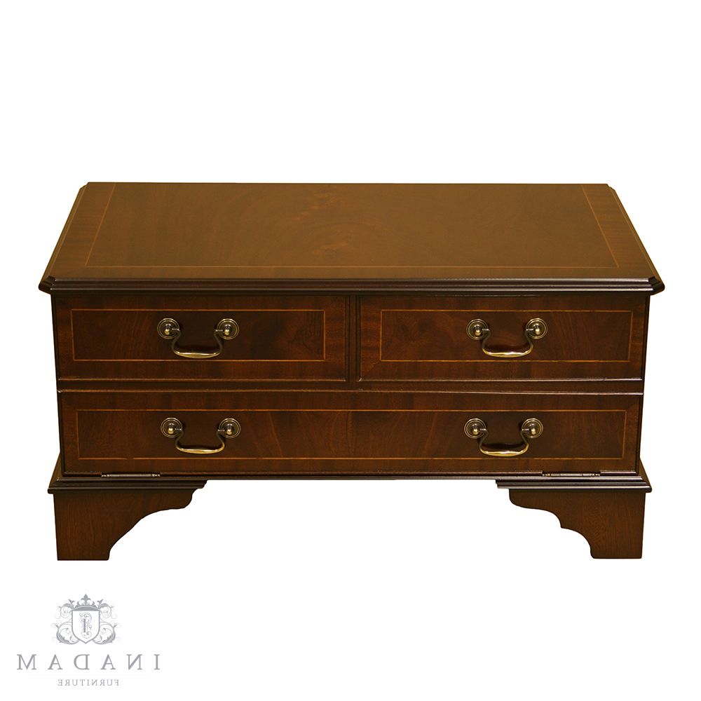 Glass Fronted Tv Cabinet Inside Popular Inadam Furniture – Chest Front Tv Stand – In Mahogany/yew/oak/walnut (View 20 of 20)