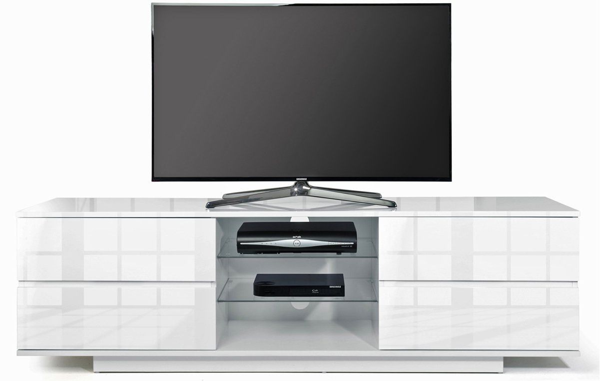 Gloss White Tv Cabinets Inside Famous Mda Designs Avitus White/white Tv Stands (View 13 of 20)