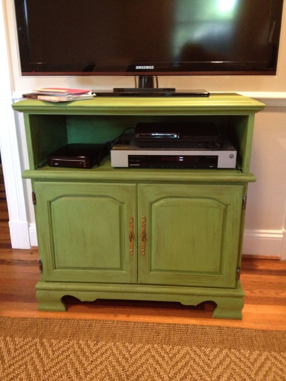 Green Tv Stand — Alyson Johnson Creative Inside Most Recent Green Tv Stands (View 10 of 20)