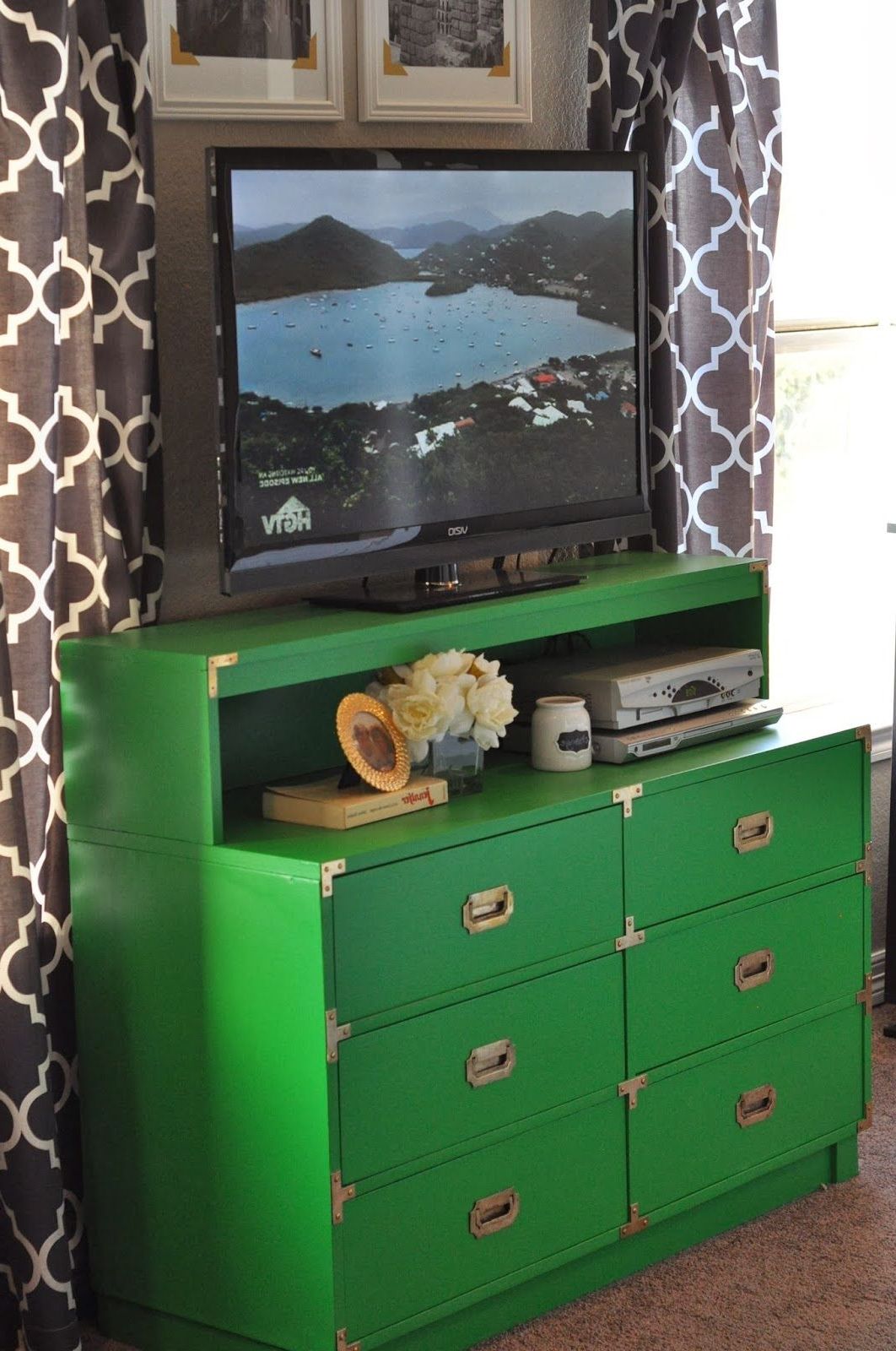 Green Tv Stands Throughout Most Recently Released Green Campaign Dresser As Tv Stand (Photo 3 of 20)