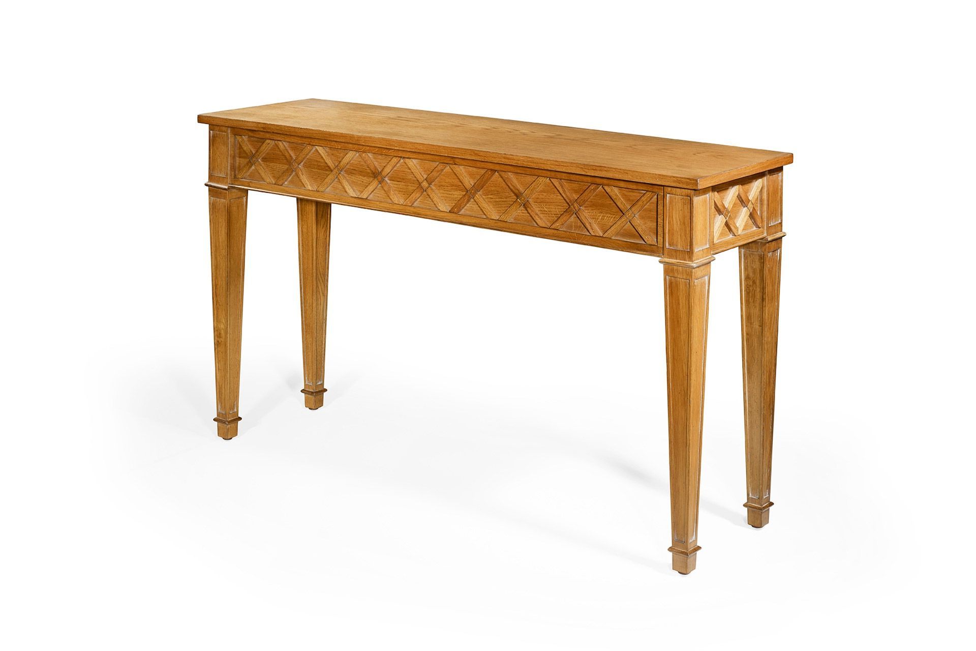 Hand Carved White Wash Console Tables Pertaining To Famous The Josette Console Table Is Shown In Cherry Wood With A Lamartine (Photo 16 of 20)