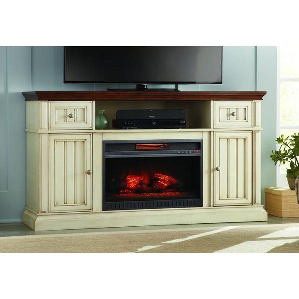 Home Decorators Collection 60 In. Electric Fireplace Heater Tv Stand With Best And Newest Freestanding Tv Stands (Photo 19 of 20)