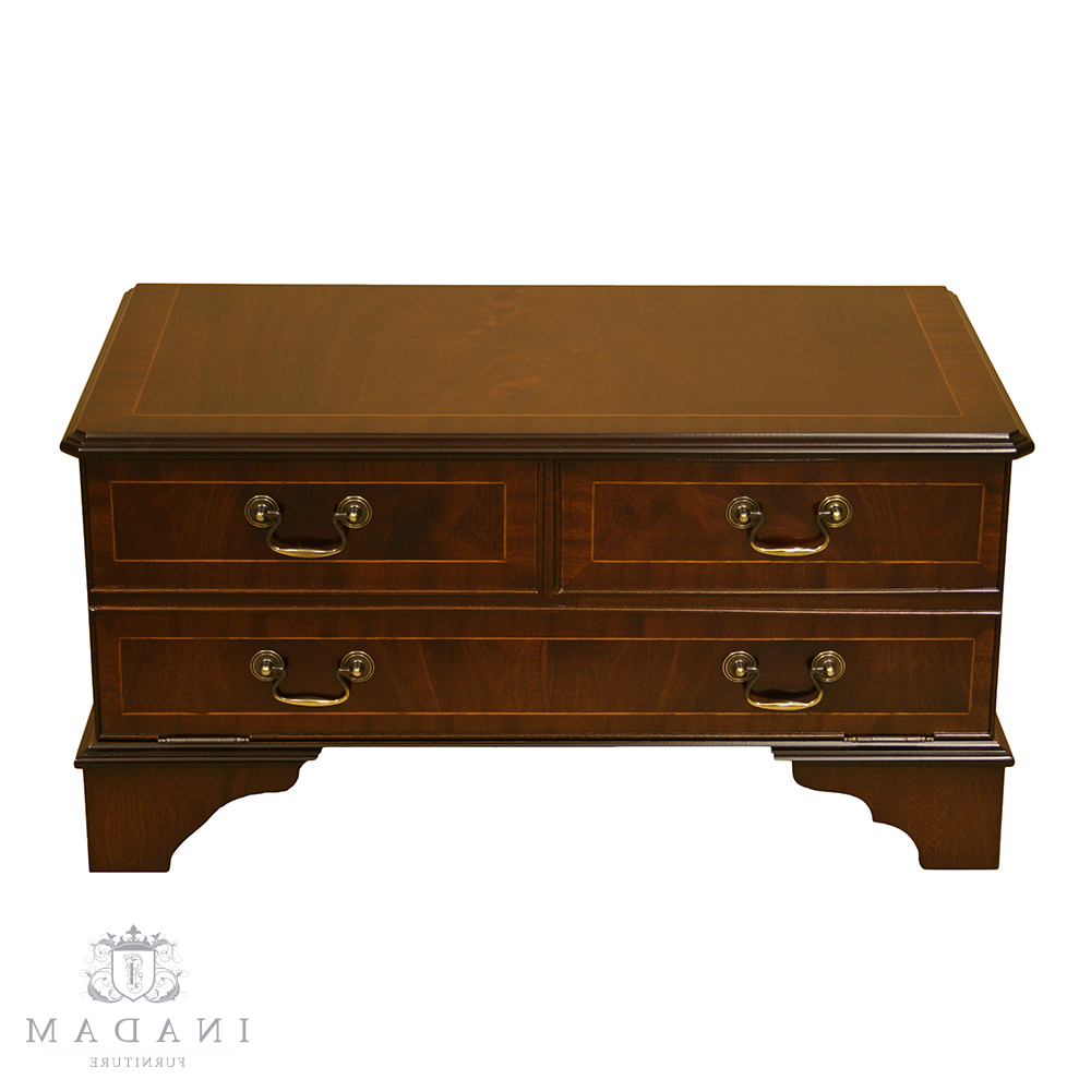 Inadam Furniture – Chest Front Tv Stand – In Mahogany/yew/oak/walnut Regarding Trendy Mahogany Tv Stands (Photo 1 of 20)