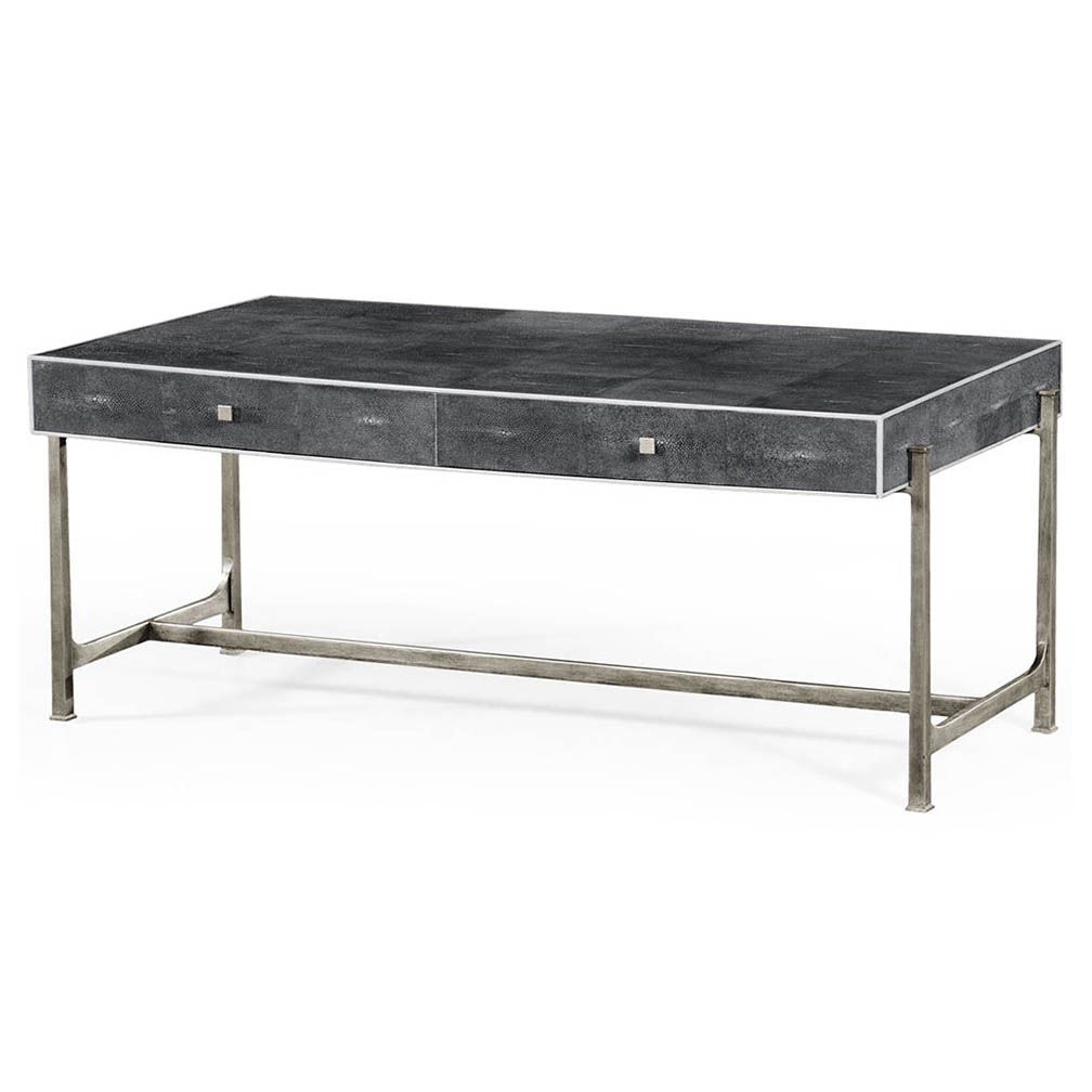 Jasper Shagreen Coffee Table – Luxe Home Company Regarding Fashionable Grey Shagreen Media Console Tables (View 6 of 20)