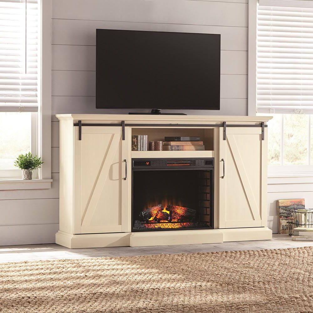Latest Dixon Black 65 Inch Highboy Tv Stands Inside Electric Fireplaces – Fireplaces – The Home Depot (View 4 of 20)
