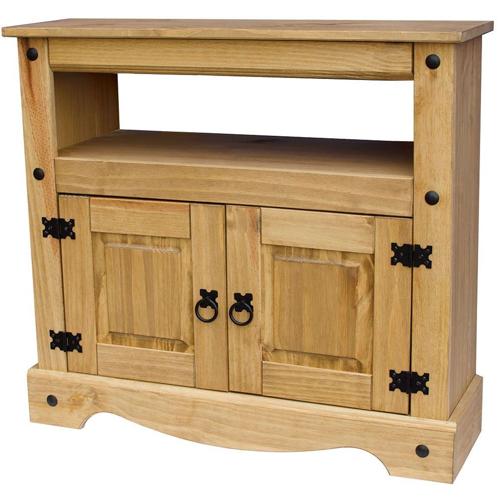 Latest Solid Pine Tv Cabinets Regarding Corona Straight Tv Unit Solid Pine Mexican Cabinet Furniture Home (View 7 of 20)