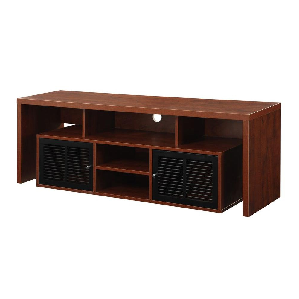 Lauderdale 74 Inch Tv Stands In Popular Sauder Beginnings Cinnamon Cherry Shelved Entertainment Center (Photo 15 of 20)