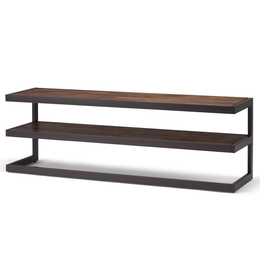 Long Low Tv Stands With Regard To Preferred Wood – Tv Stands – Living Room Furniture – The Home Depot (Photo 20 of 20)