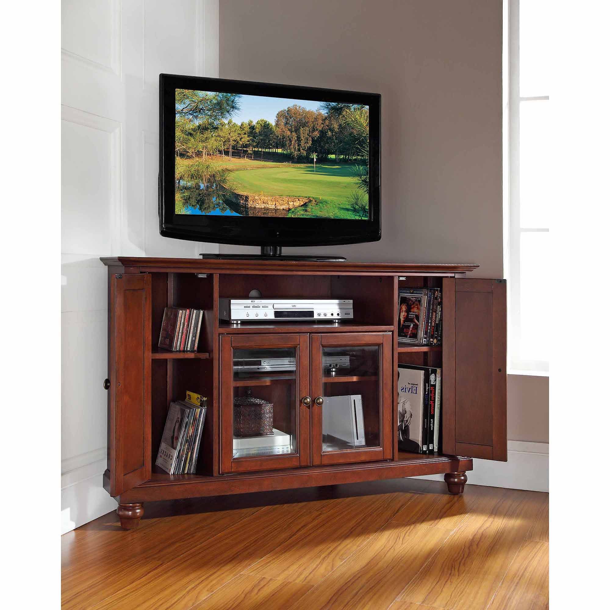 Mahogany Corner Tv Stands Intended For Famous Crosley Furniture Cambridge Corner Tv Stand For Tvs Up To  (View 4 of 20)