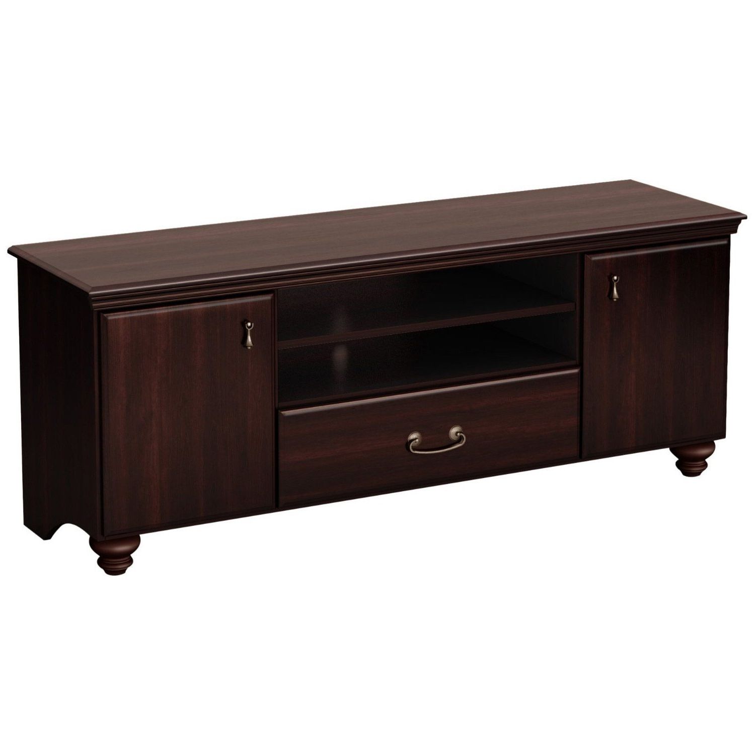 Mahogany Tv Stands Inside Well Known Traditional Style Tv Stand In Dark Mahogany Finish – Fits Tvs Up To (Photo 13 of 20)