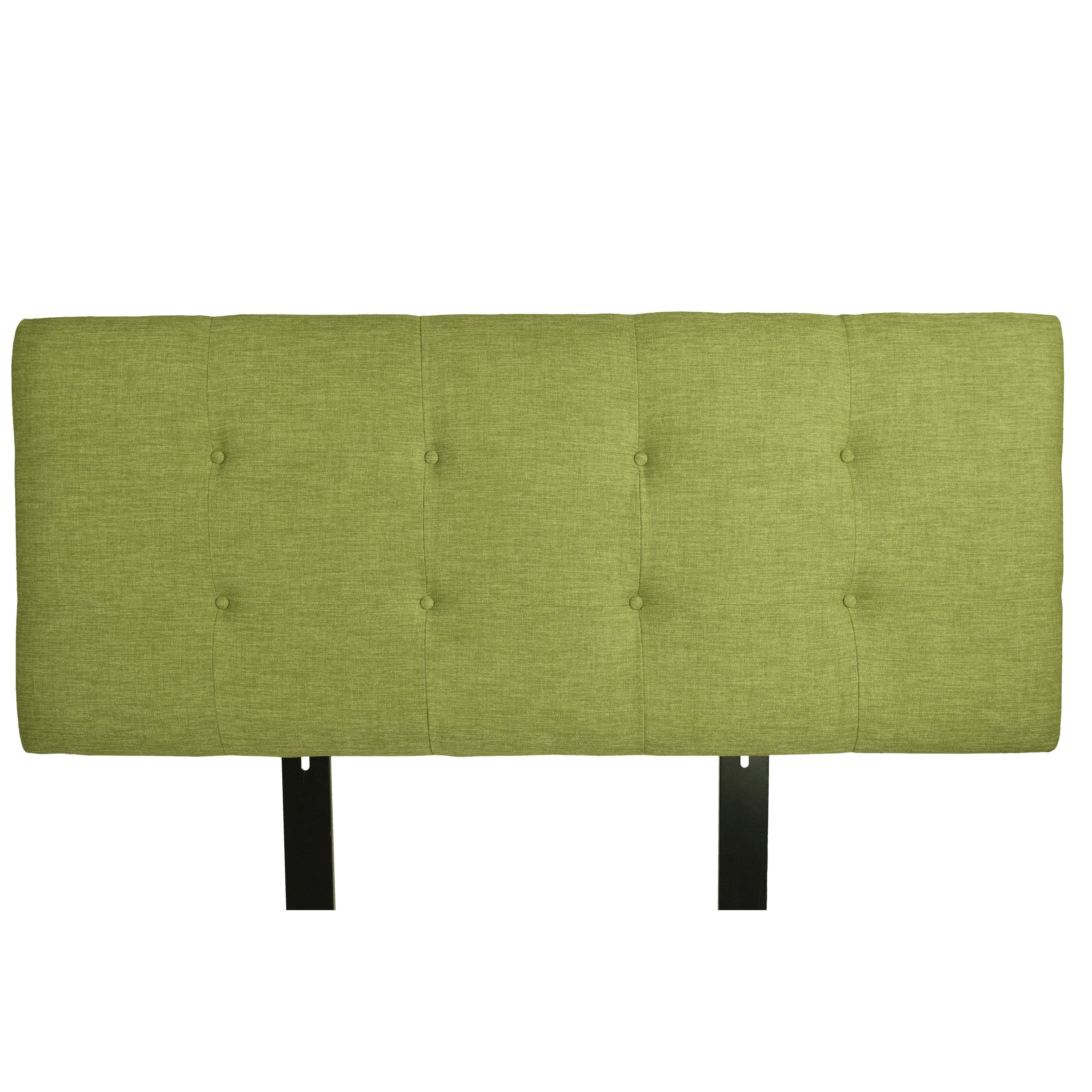 Mjl Furniture Ali Button Tufted Key Largo Grass Upholstered Intended For Most Recently Released Parsons Travertine Top & Elm Base 48x16 Console Tables (View 12 of 18)