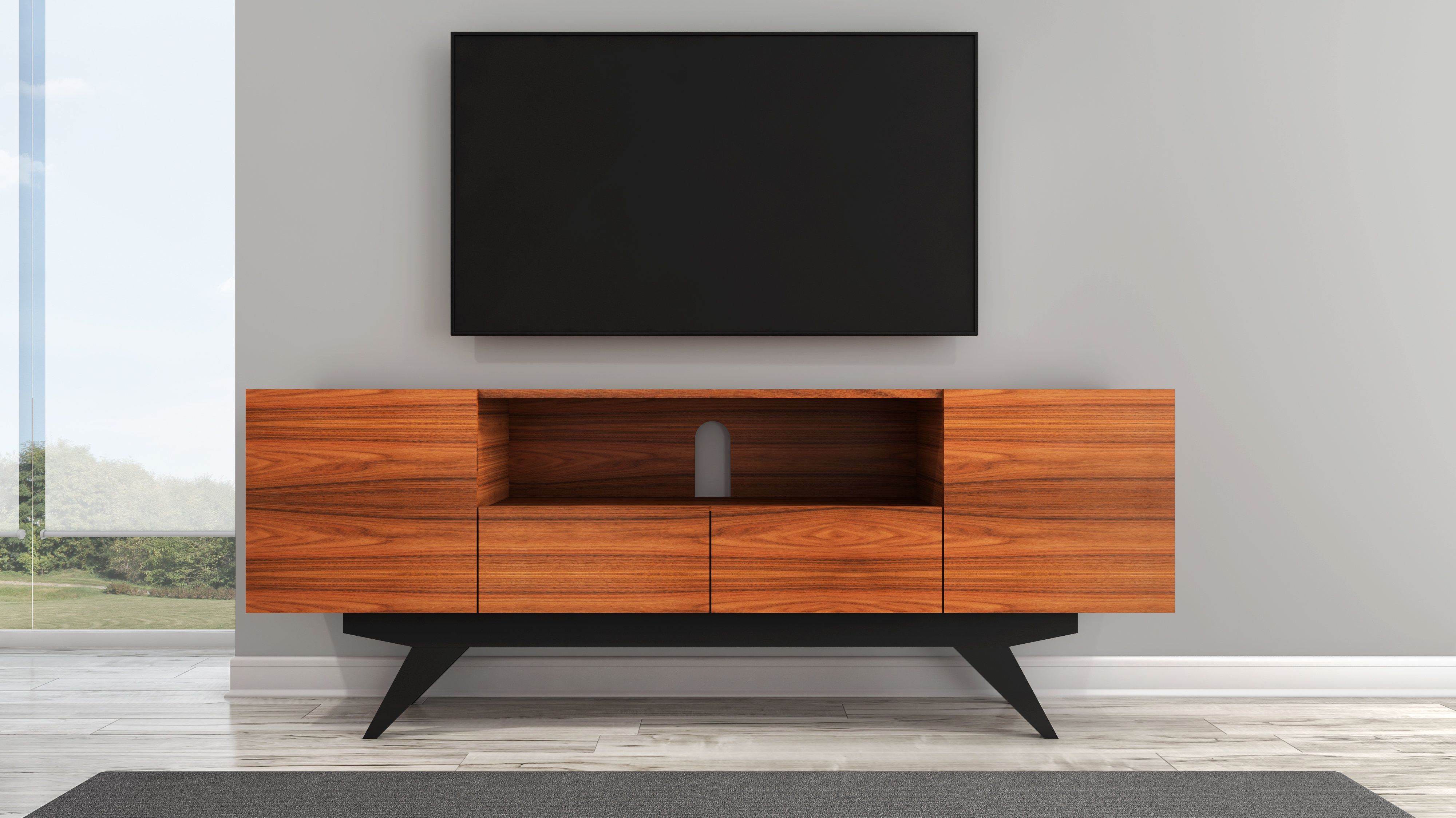 Modern Tv Stands Throughout Latest Furnitech Modern Tv Stand For Tvs Up To 86" (View 1 of 20)