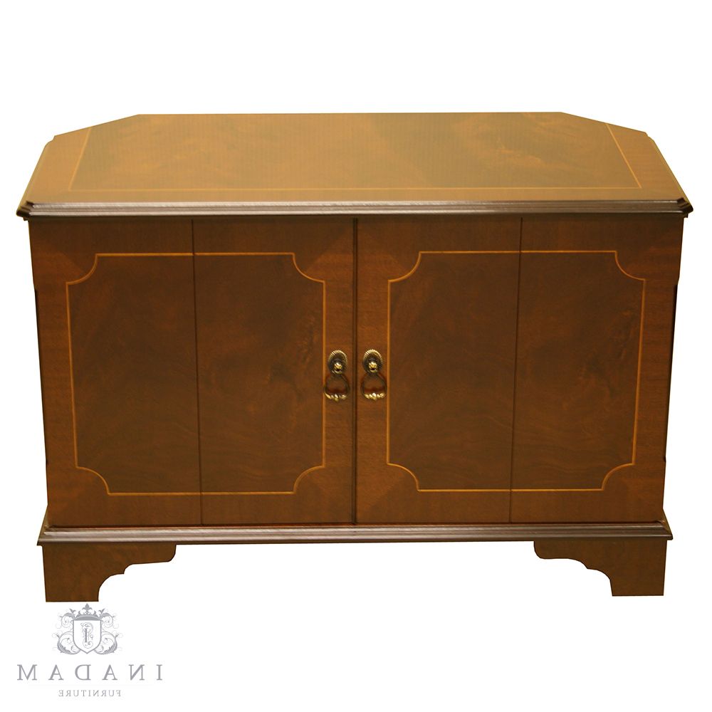 Most Current Mahogany Tv Cabinets Intended For Inadam Furniture – Corner Tv Cabinet – In Mahogany/yew/oak/walnut (Photo 2 of 20)