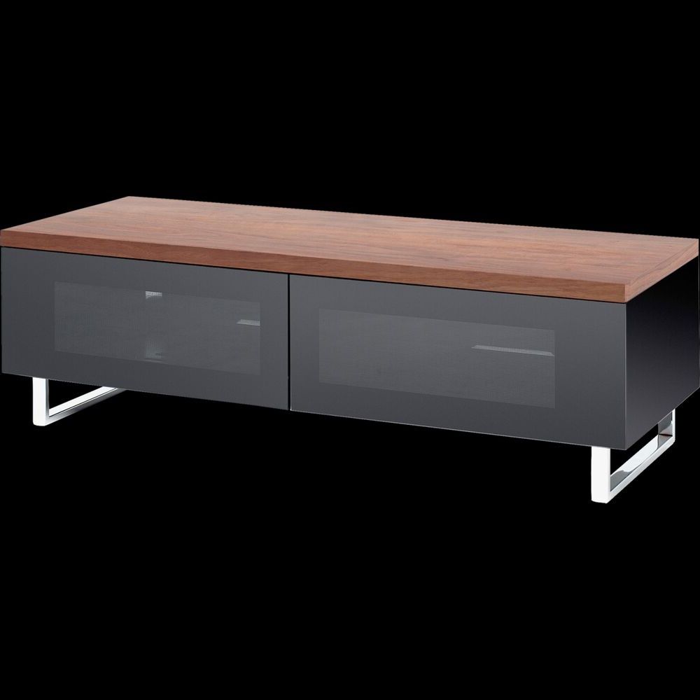 Most Current Techlink Panorama Pm120w For Up To 60" Tvs Tv Stand Piano Black For Techlink Panorama Walnut Tv Stands (View 3 of 20)
