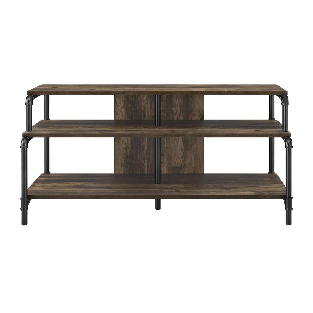 Most Popular Ameriwood Chesterfield Rustic 55 In. Tv Stand Hd80361 – The Home Depot Intended For Reclaimed Wood And Metal Tv Stands (Photo 13 of 20)