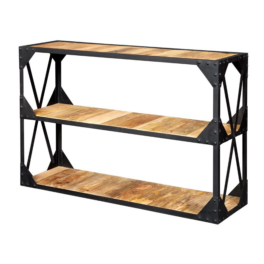 Most Recent Vintage Industrial Metal And Wood Tv Stand Console Table With Reclaimed Wood And Metal Tv Stands (View 8 of 20)