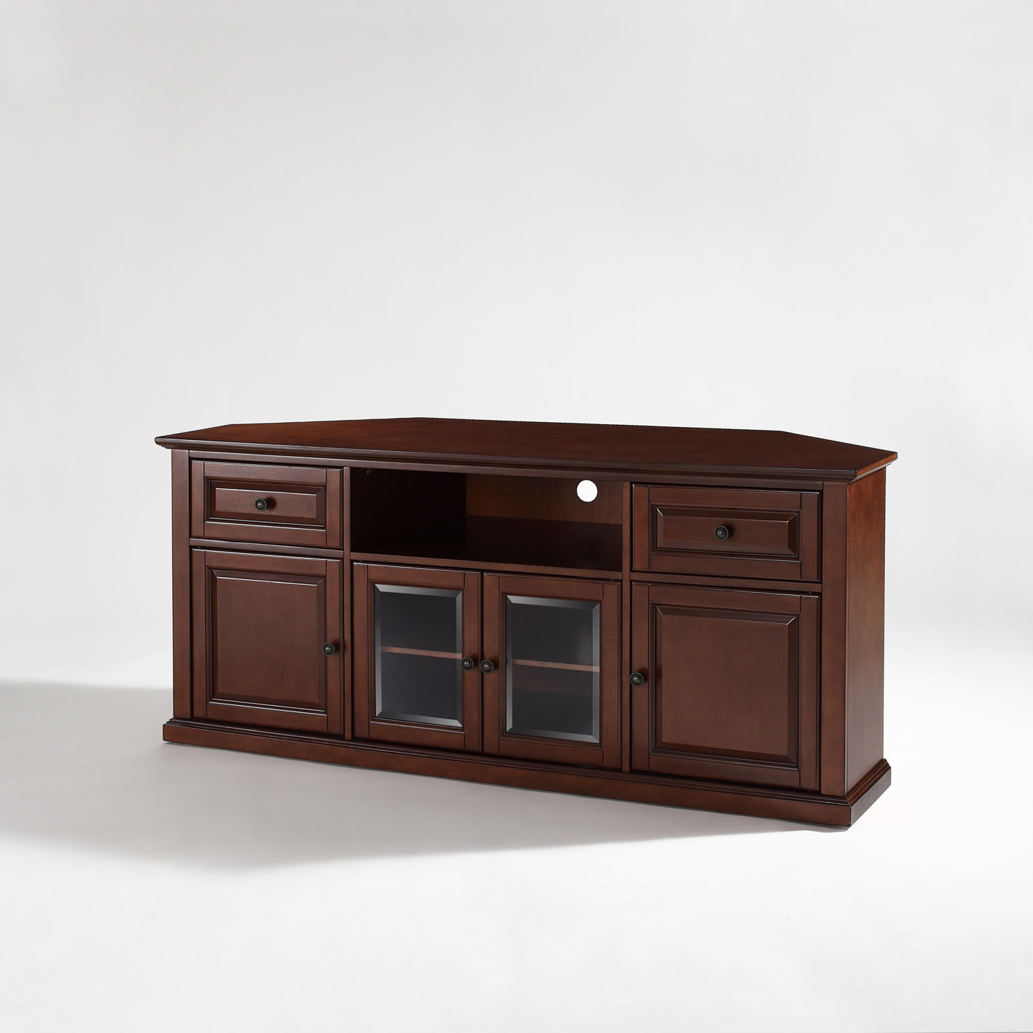 Most Recently Released Corner Tv Stand In Crosley Furniture Inch Vintage Mahogany Plans Throughout Tv Stands And Cabinets (Photo 16 of 20)