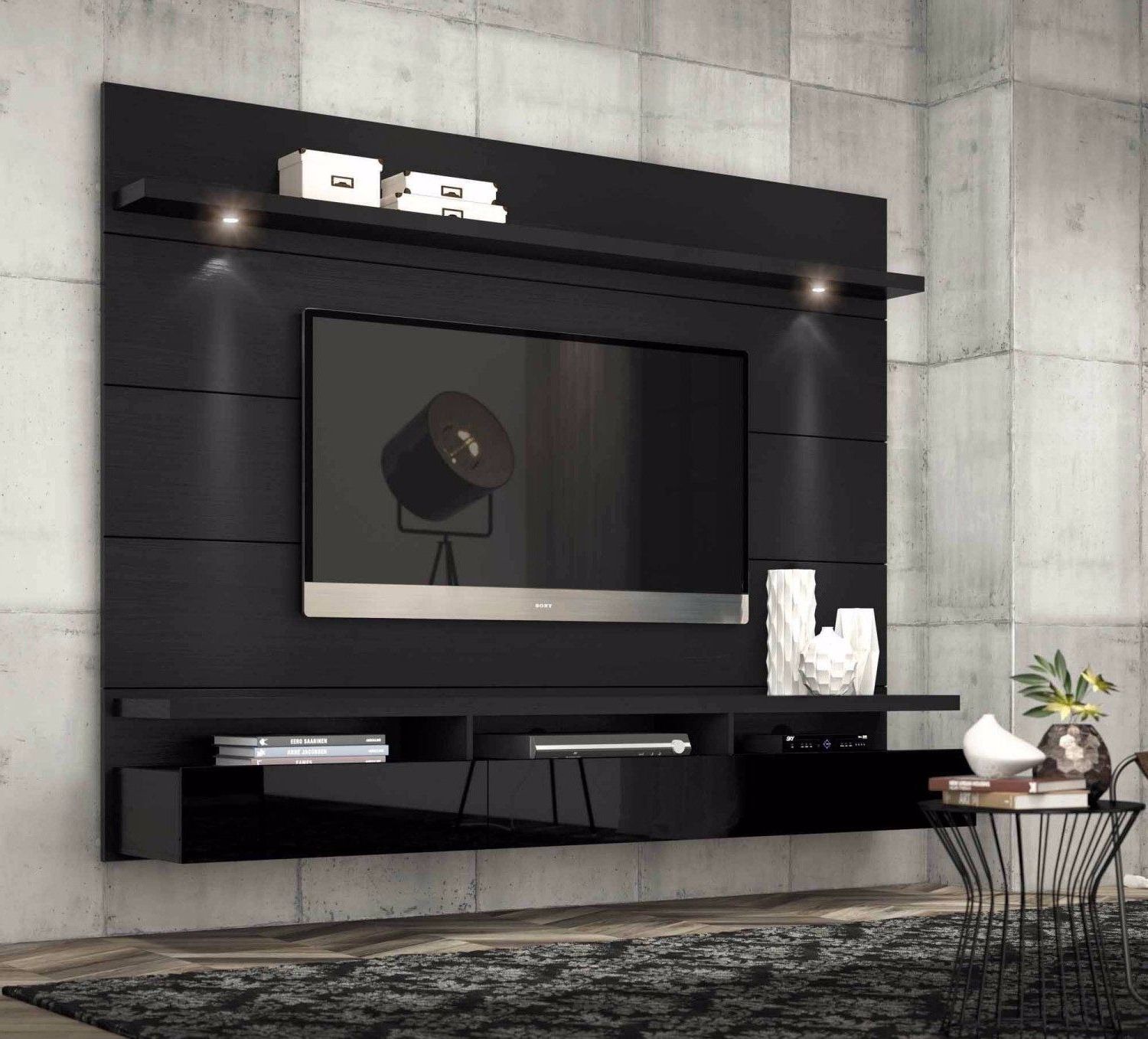 Most Recently Released Entertainment Center Modern Tv Stand Media Console Wall Mounted In Modern Wall Mount Tv Stands (View 1 of 20)