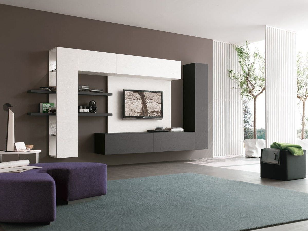 Most Up To Date Contemporary Tv Cabinets Within 19 Impressive Contemporary Tv Wall Unit Designs For Your Living Room (Photo 3 of 20)