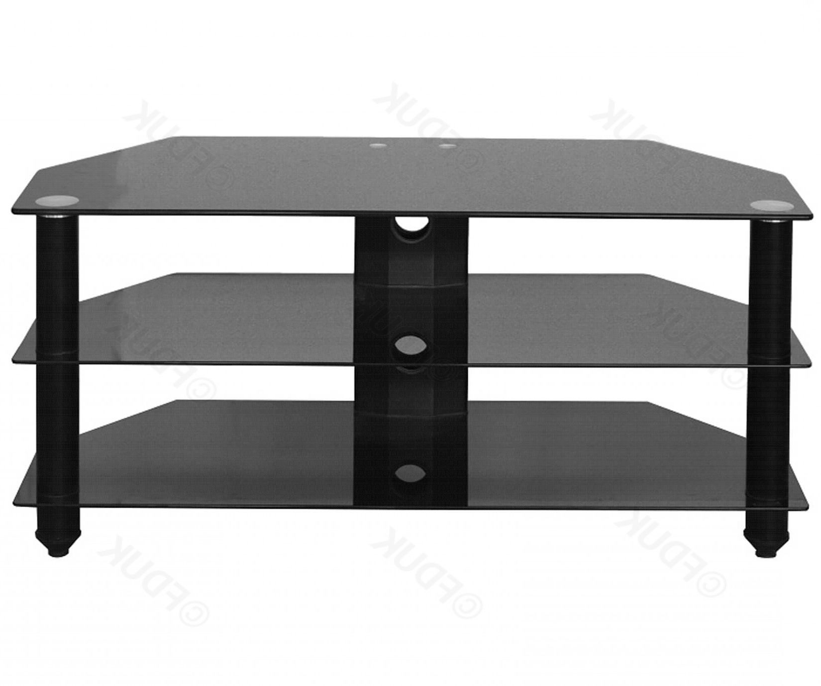 Featured Photo of 20 The Best Black Glass Tv Stands