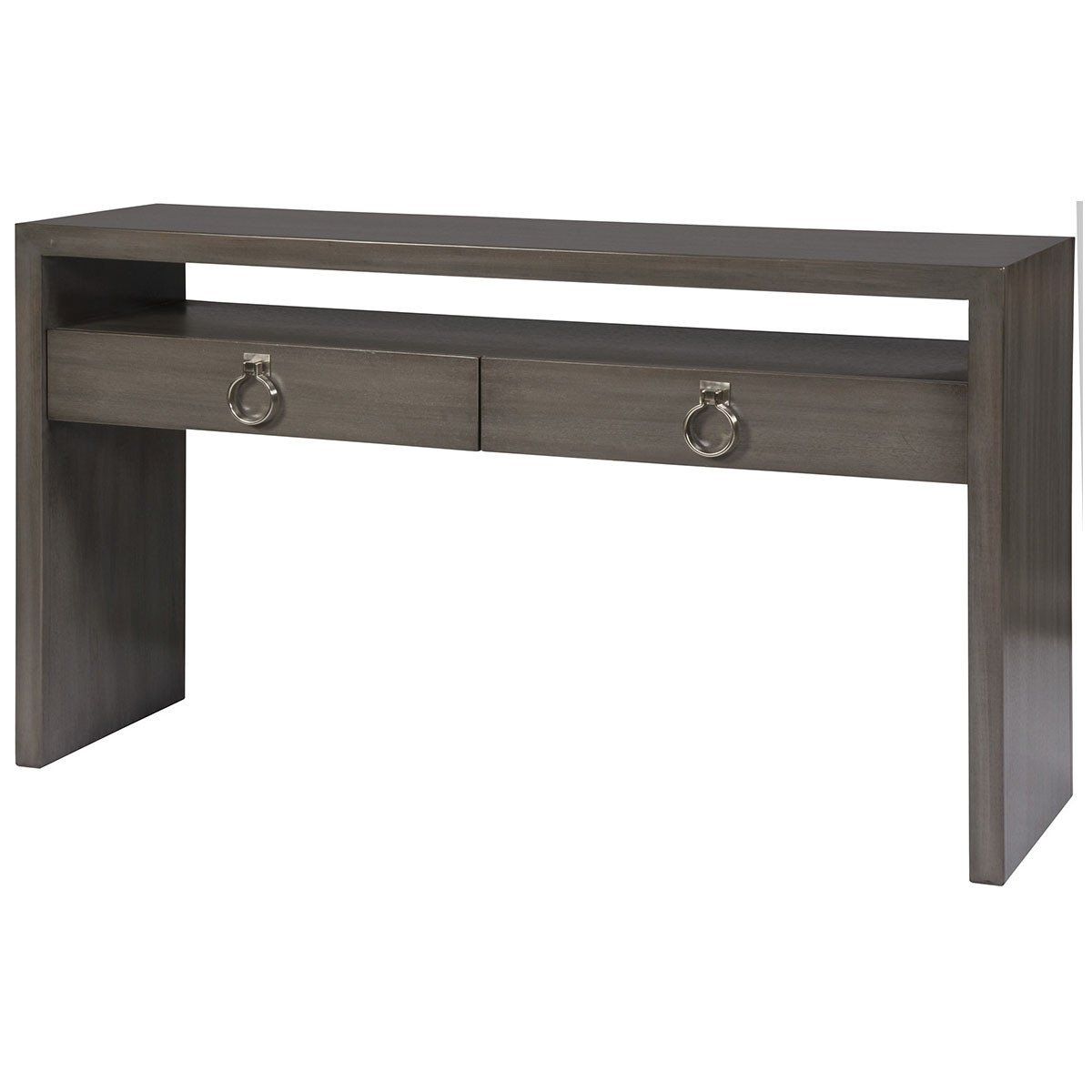 Newest Parsons Concrete Top & Brass Base 48x16 Console Tables Inside Vanguard Furniture Margo Console (Photo 8 of 20)