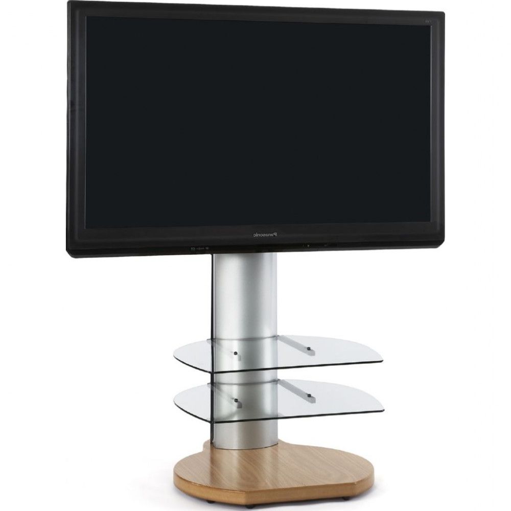 Newest Slimline Tv Stands In Glass Tv Stands For Lcd Led & Plasma / Hifi Racks (View 19 of 20)