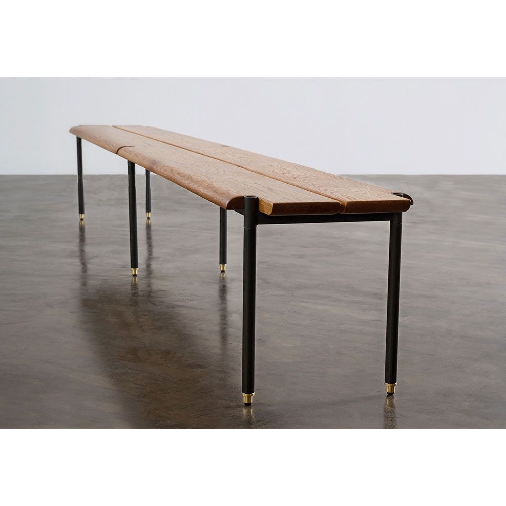 Oak & Brass Stacking Media Console Tables Regarding Popular Stacking Bench – Fumed Oak (View 2 of 20)