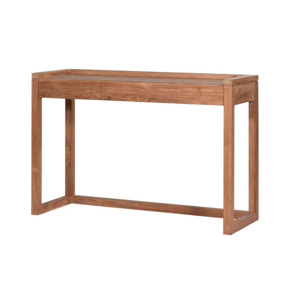 Parsons Walnut Top & Elm Base 48x16 Console Tables With Most Recent Frame Pc Console – Teak (Photo 6 of 20)