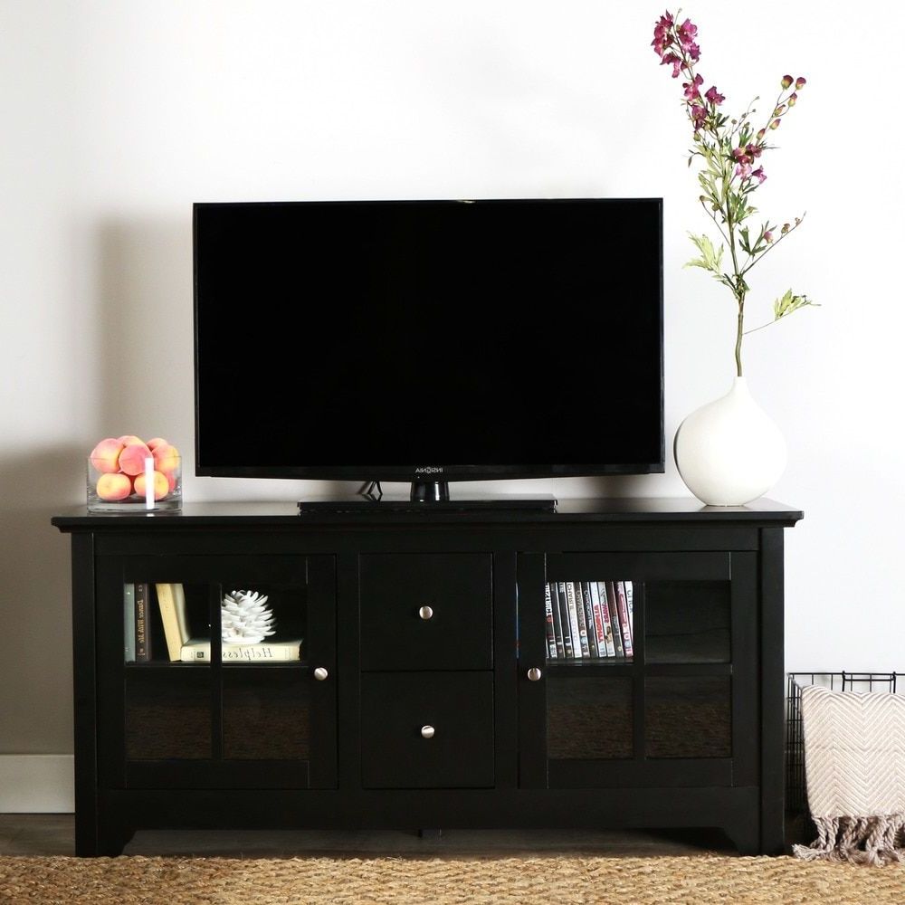 Featured Photo of  Best 20+ of Solid Wood Black Tv Stands
