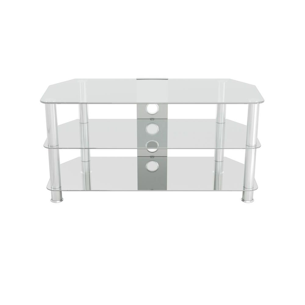 Popular Avf Glass Tv Stand With Cable Management For Tvs Up To 50 In For Glass Tv Stands (Photo 5 of 20)