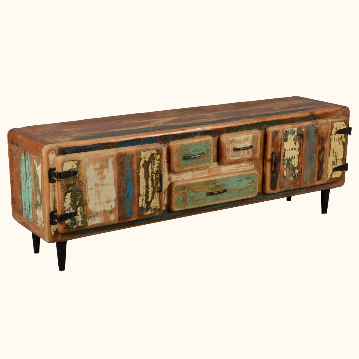Popular Reclaimed Wood Rustic Media Console Tv Stand Cabinet Entertainment With Regard To Rustic Furniture Tv Stands (View 18 of 20)