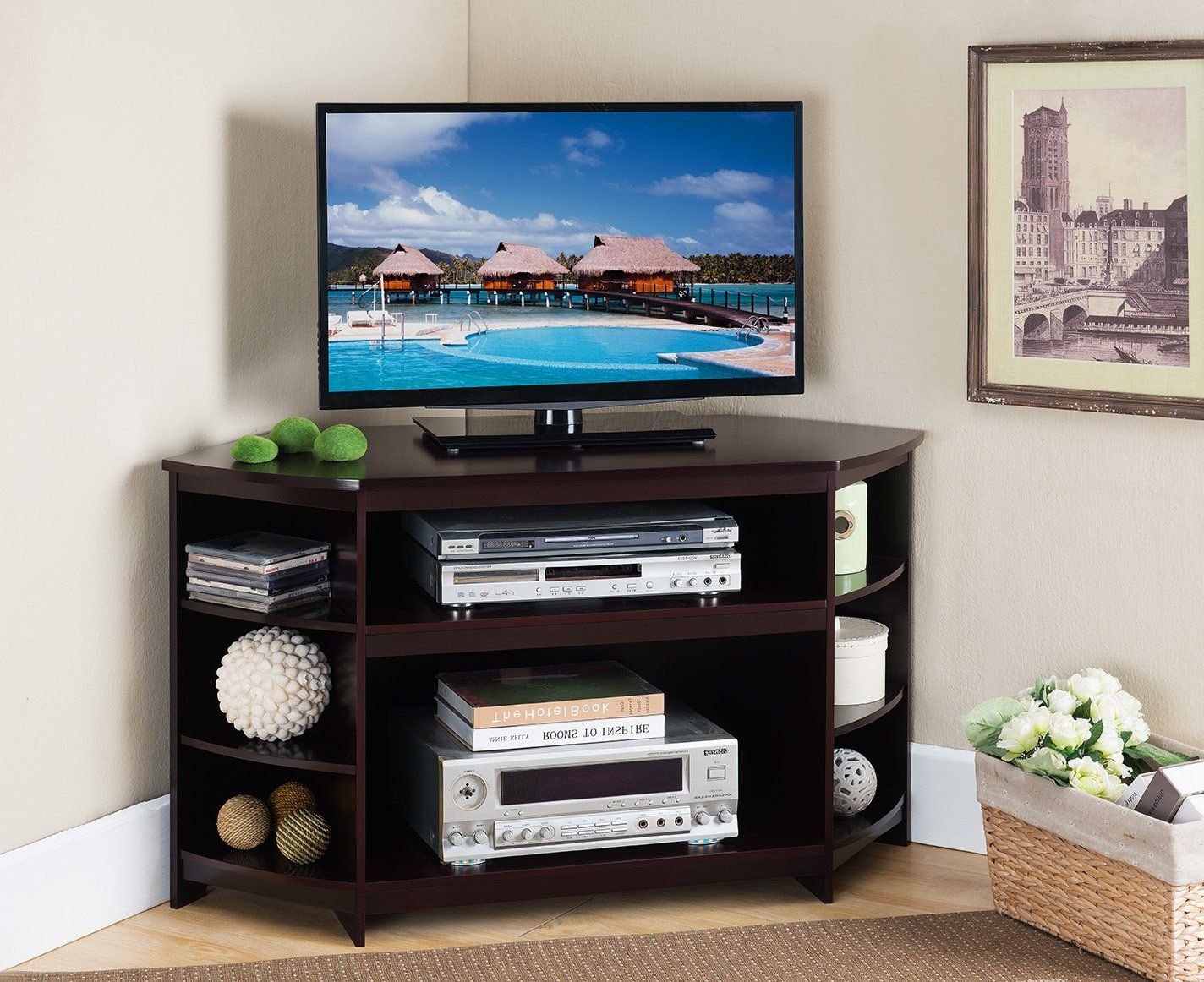 Popular Techlink Bench Corner Tv Stands Pertaining To Cheap Corner Tv Shelves, Find Corner Tv Shelves Deals On Line At (View 15 of 20)