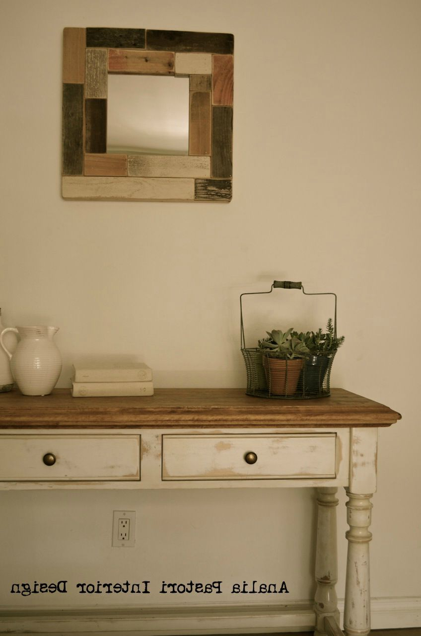 Preferred Farmhouse Console Table. Distressed Antique White (View 7 of 20)