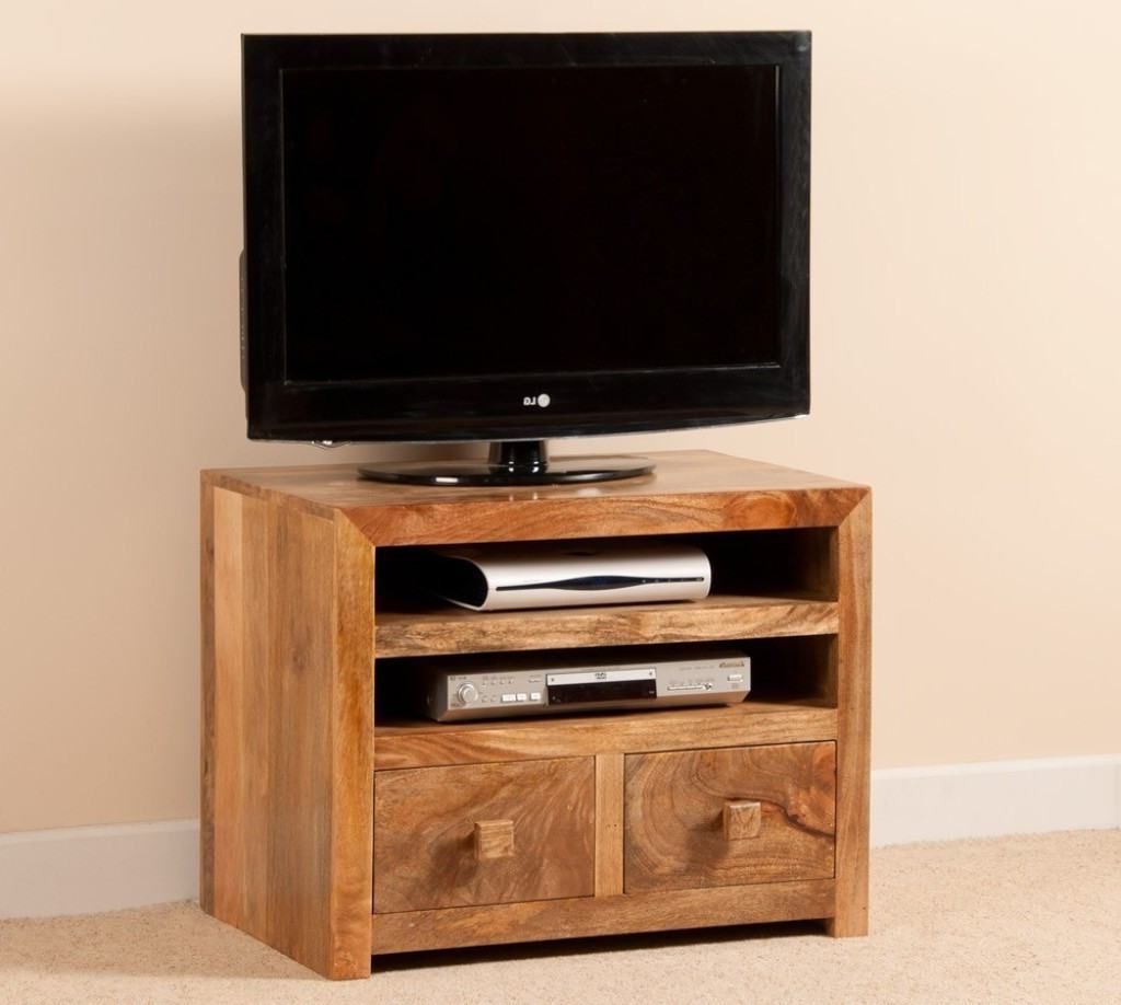Preferred Trendy Tv Stands Regarding Trendy Unfinished Small Tv Stand With Peach Wall Color For Nice Tv (View 16 of 20)
