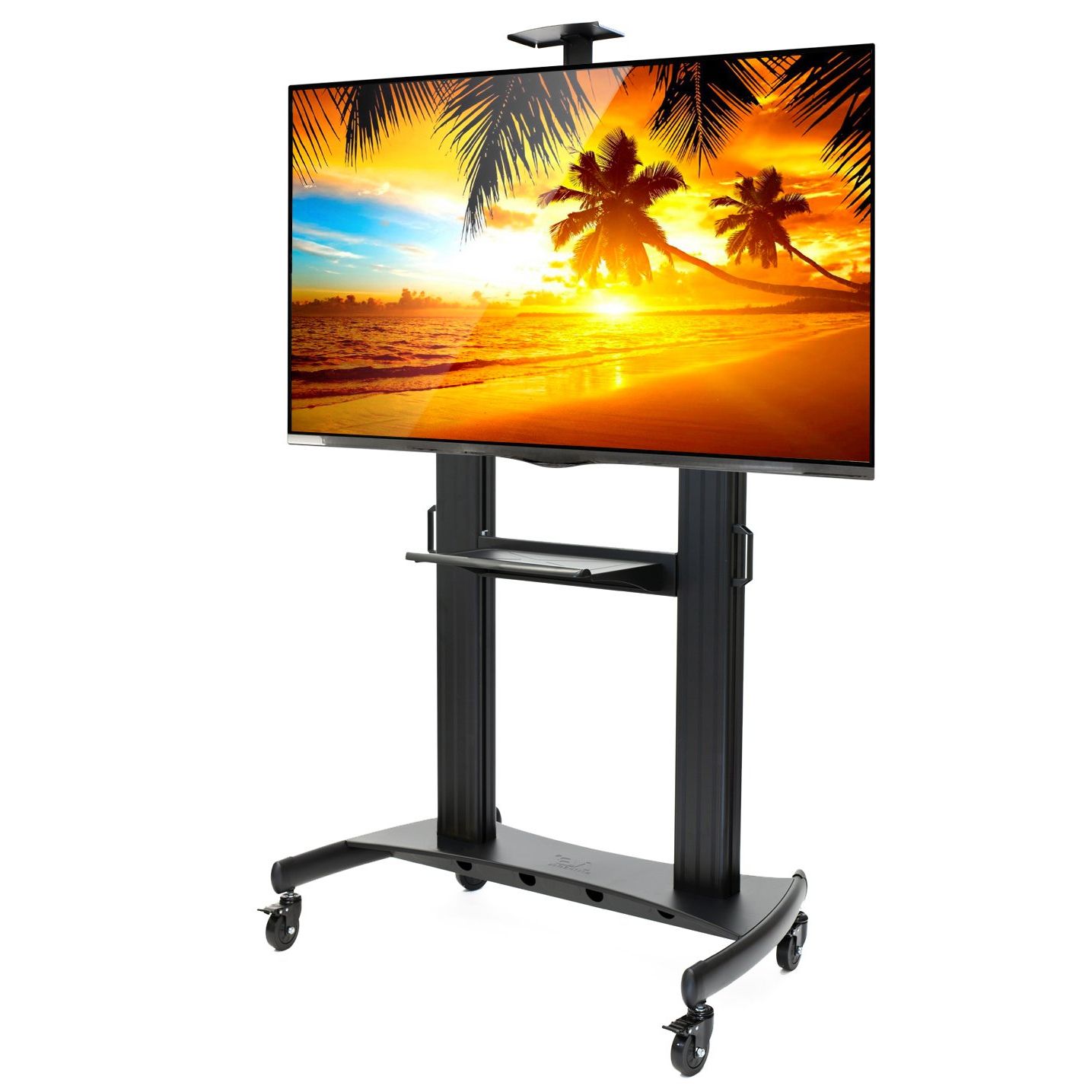 Preferred Upright Tv Stands Pertaining To Amazon: Rolling Tv Stand Mobile Tv Cart For 60 100 Inch Flat (Photo 7 of 20)