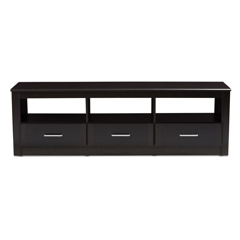Recent Dark Tv Stands Pertaining To Baxton Studio Ryleigh Wenge Dark Brown Tv Stand 146 8282 Hd – The (View 13 of 20)