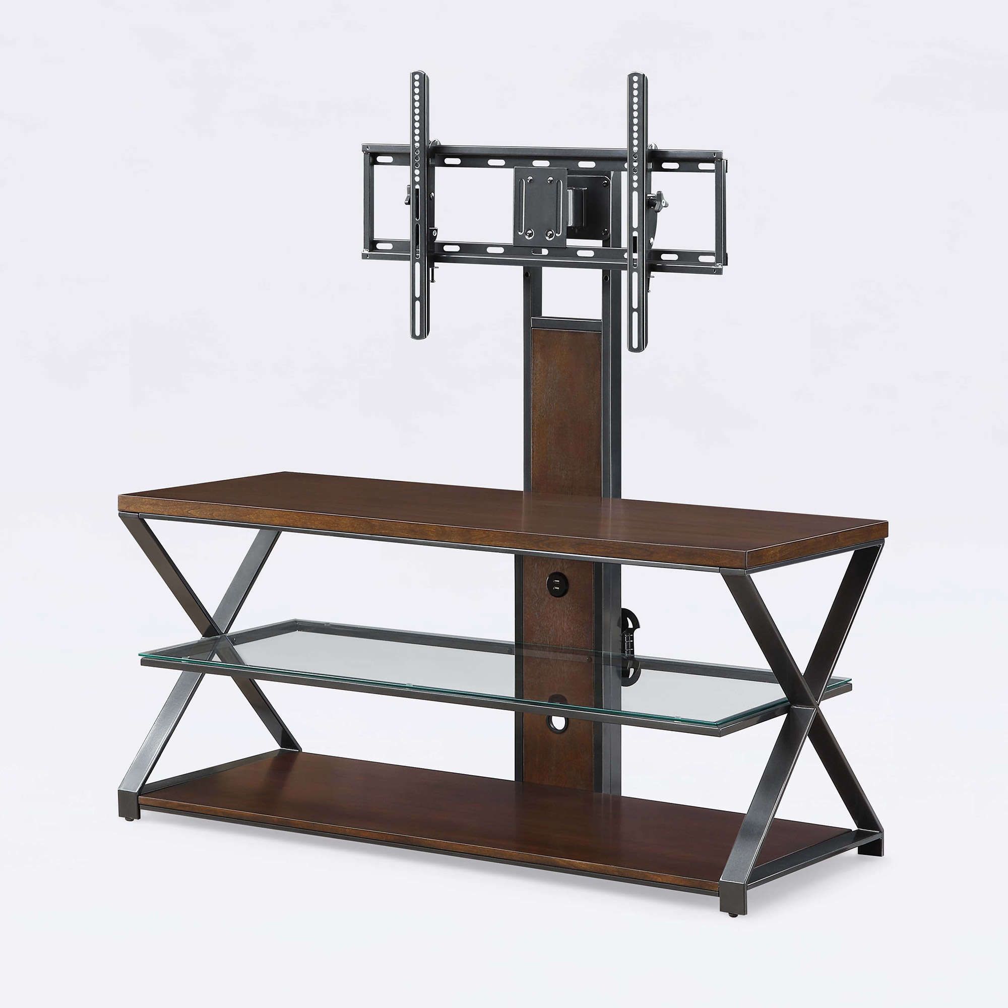 Recent Jaxon 76 Inch Plasma Console Tables In Jaxon 3 In 1 Cognac Tv Stand For Tvs Up To 70" – Walmart (Photo 4 of 20)