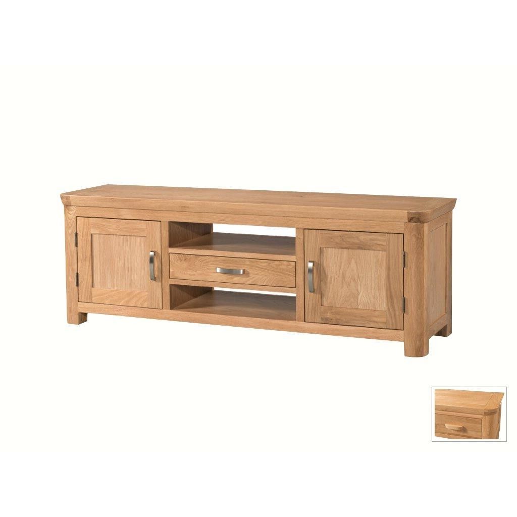 Recent Maison Oslo Wide Oak Tv Unit – The Place For Homes Pertaining To Wide Oak Tv Units (View 9 of 20)