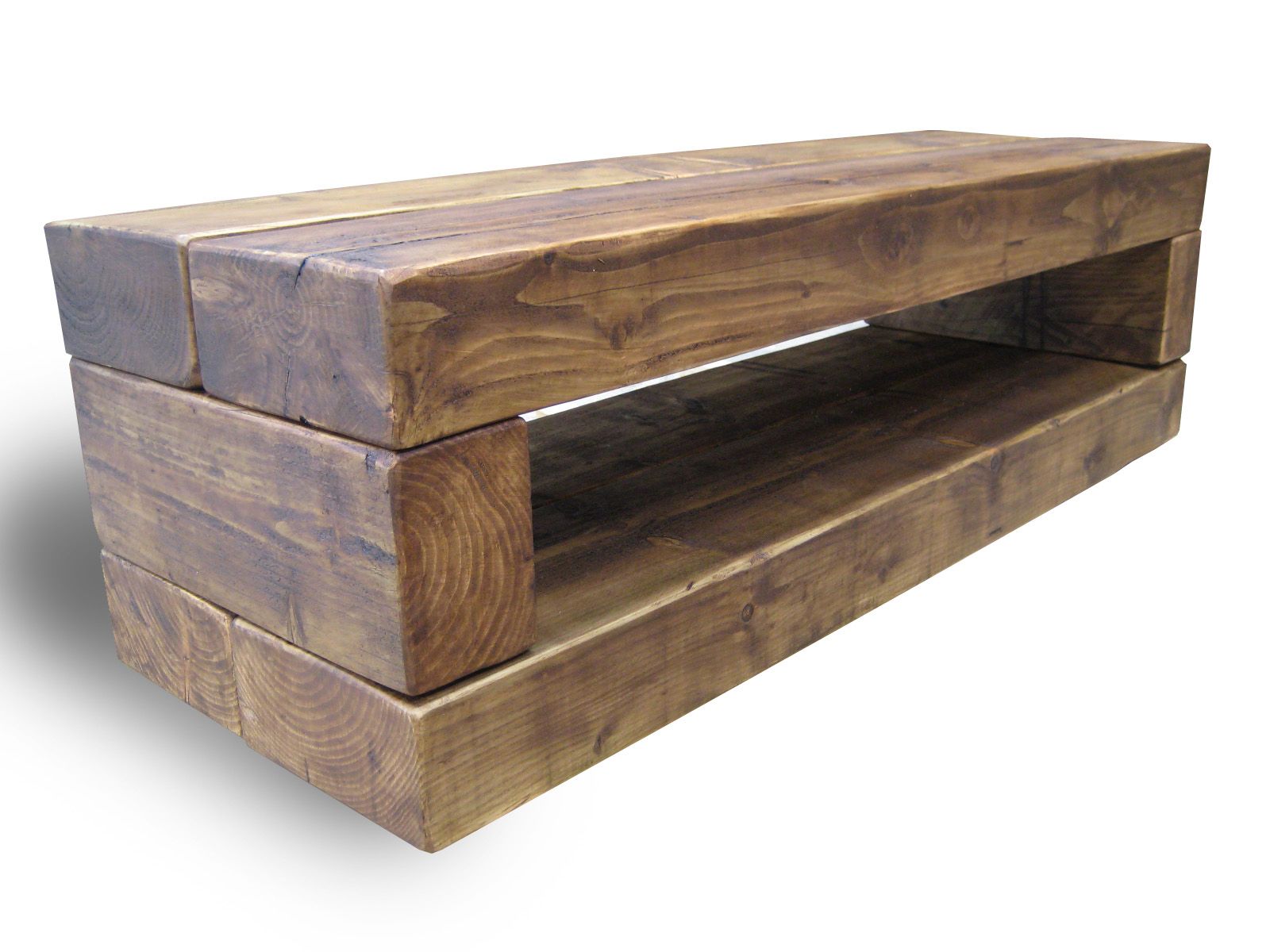 Rustic Oak Tv Stands Throughout Most Recent Chunky Stretch Tv Stand – The Cool Wood Company (View 8 of 20)