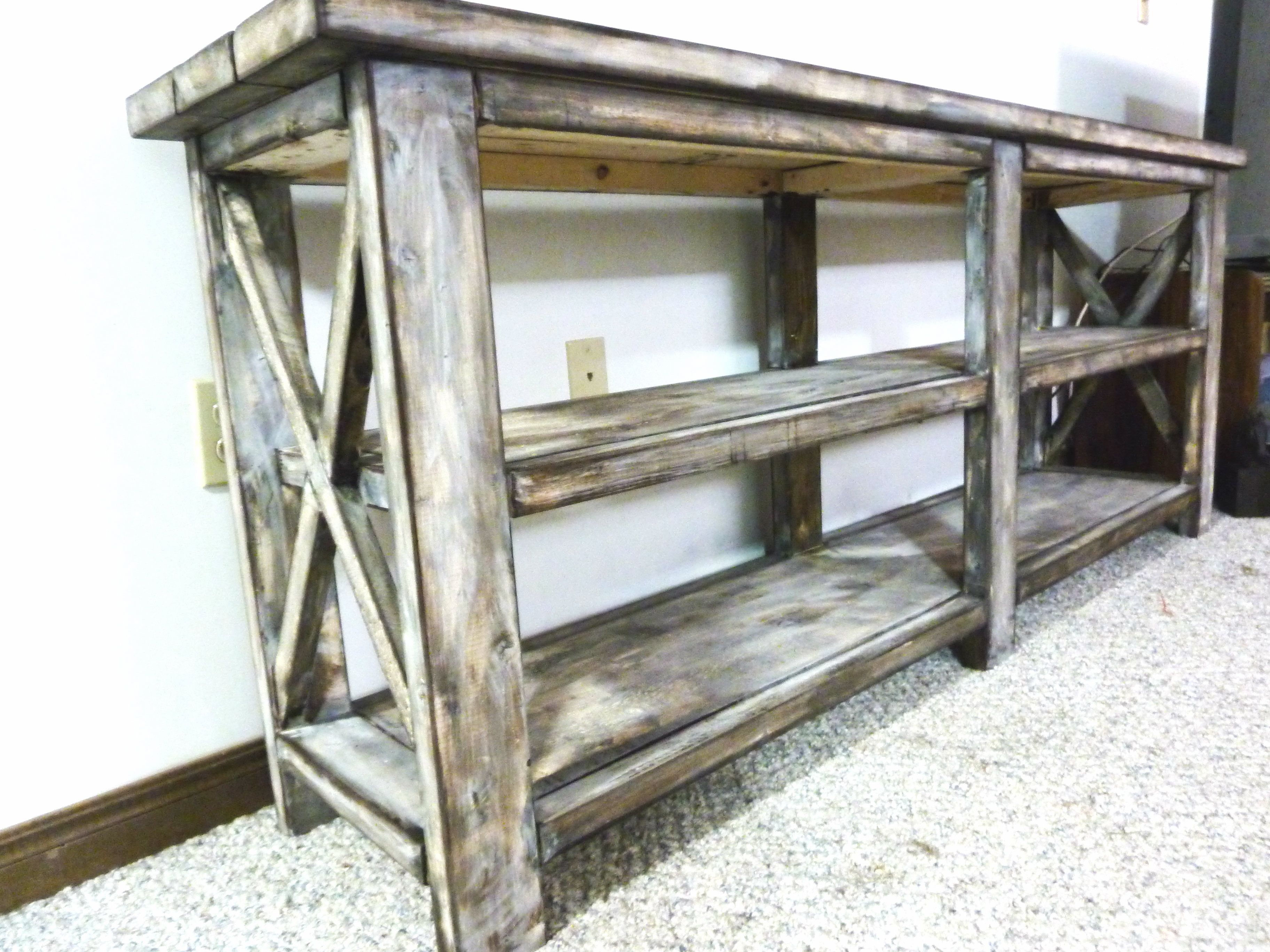 Rustic X Console – Diy Projects (View 6 of 20)