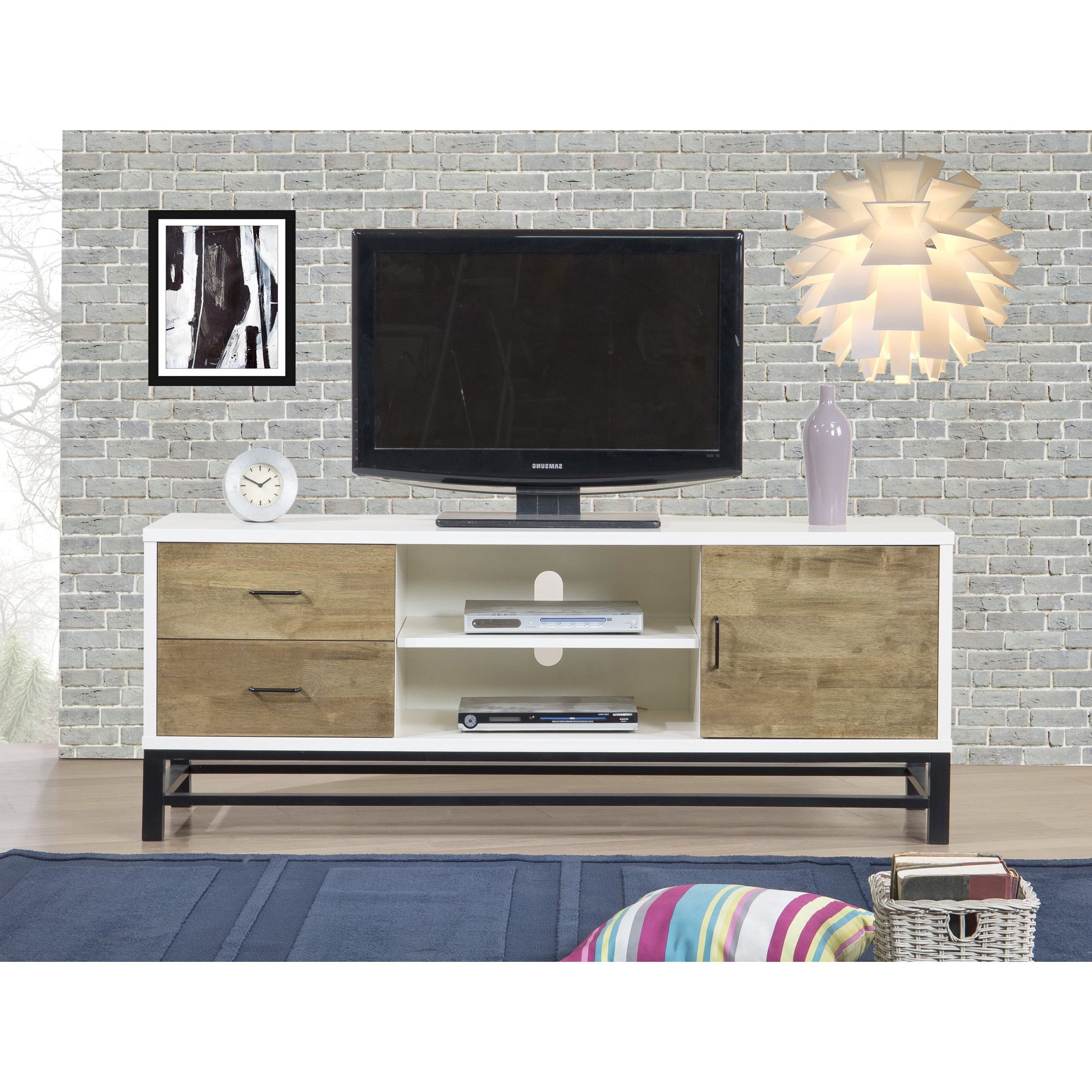 Shop Henna 63 Inch Entertainment Center Console – Free Shipping Inside Most Recently Released Combs 63 Inch Tv Stands (View 3 of 20)