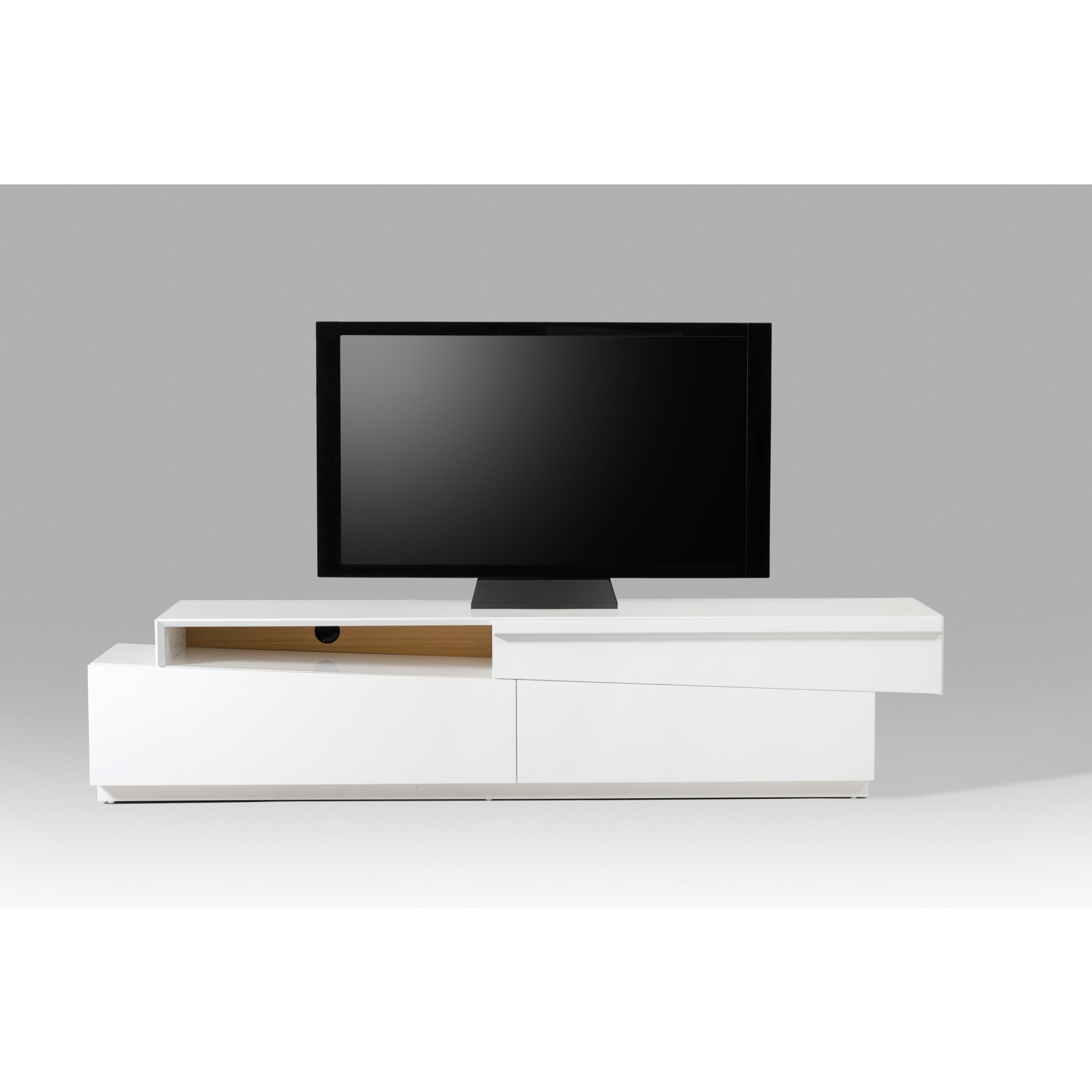 Shop Modrest Tv068 Modern White Tv Stand – Free Shipping Today In 2018 Modern White Tv Stands (View 14 of 20)