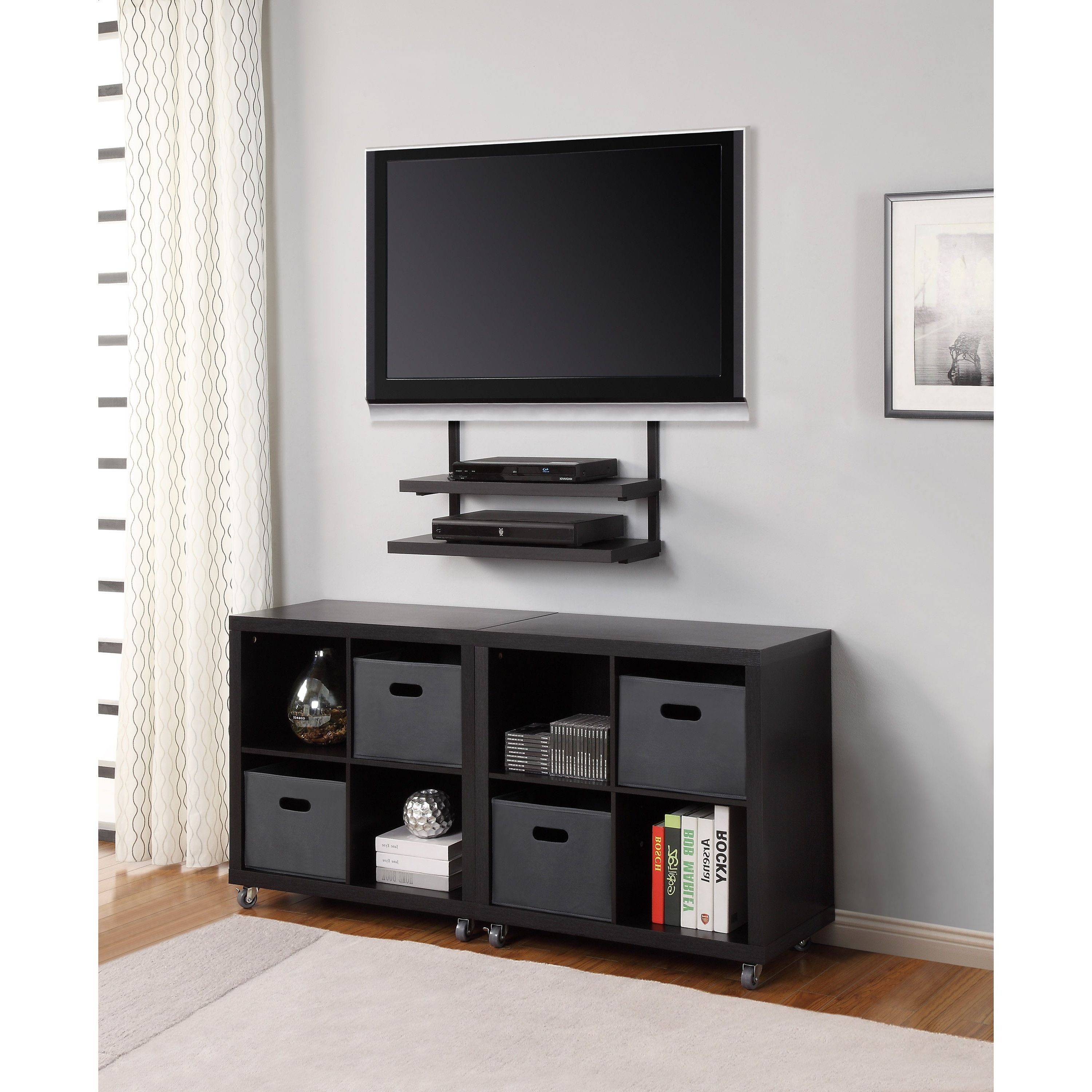 Simple Wall Tv Stand Cabinet Mounted Design Units Mount – Buyouapp Regarding Recent Wall Mounted Tv Cabinets For Flat Screens (Photo 10 of 20)