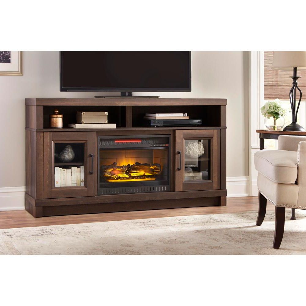 Sinclair Blue 74 Inch Tv Stands Throughout Trendy Muskoka Sinclair 60 In. Bluetooth Media Electric Fireplace Tv Stand (Photo 15 of 20)