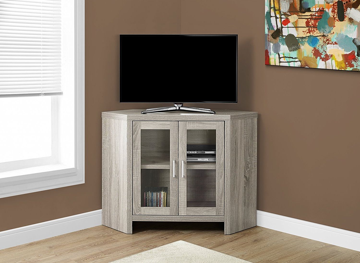 Small Corner Tv Cabinets Inside Famous 30 Inch Corner Tv Stand High Wide – Buyouapp (Photo 17 of 20)