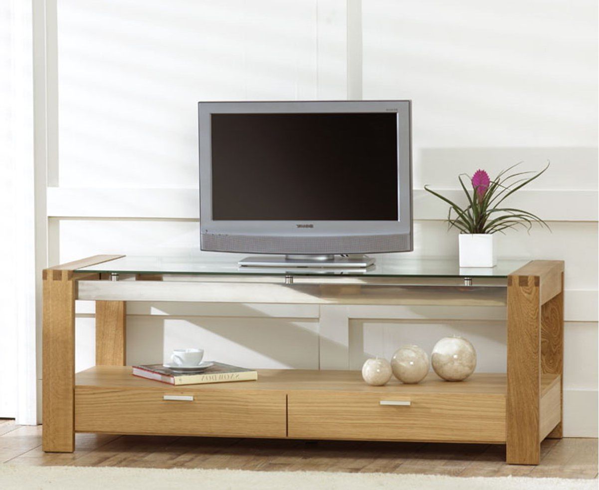 Solid Oak Tv Stands With Glass Doors Corner Furniture For Stand In Newest Oak Tv Stands With Glass Doors (View 9 of 20)